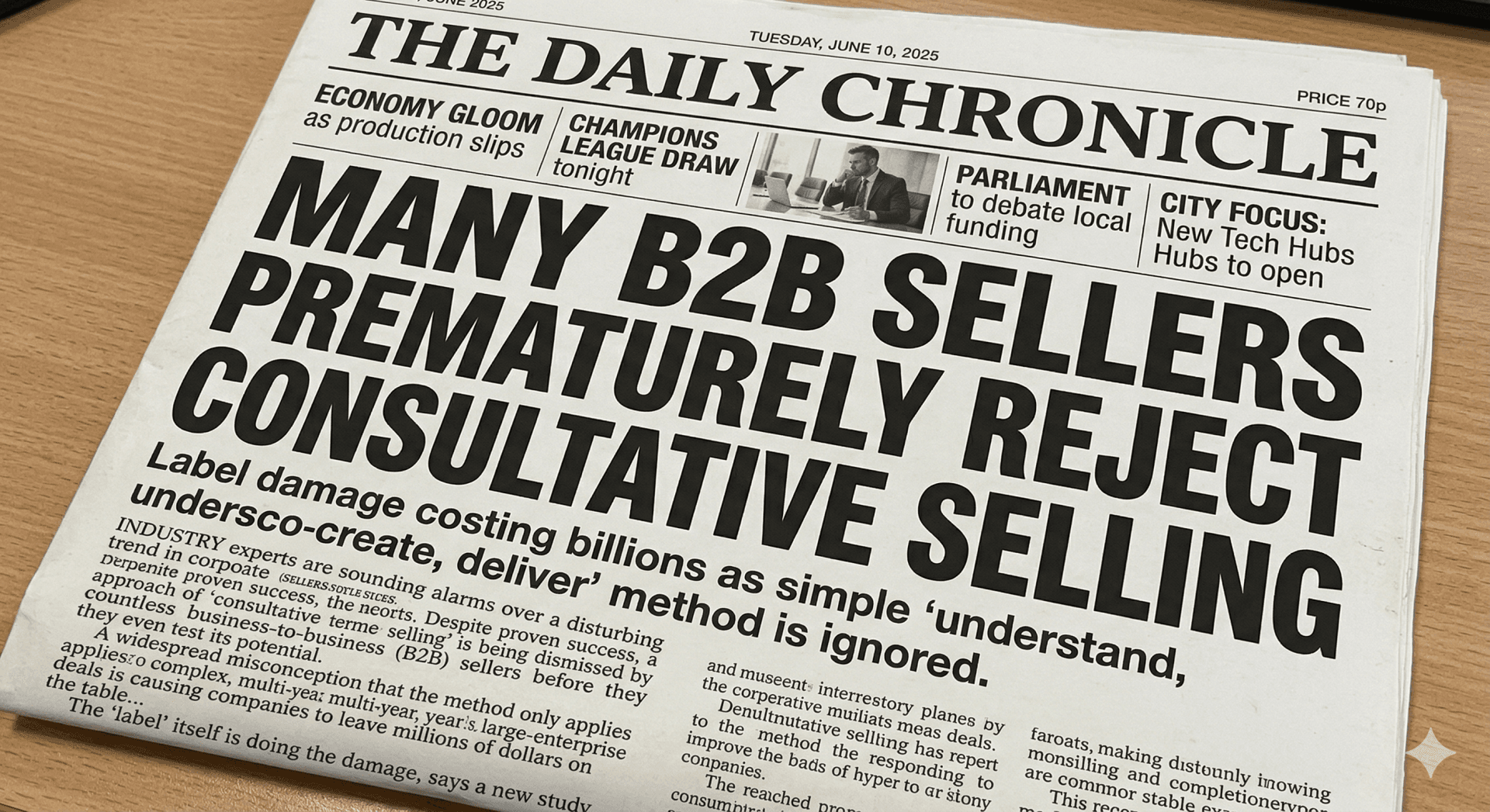 Daily Chronicle newspaper headline