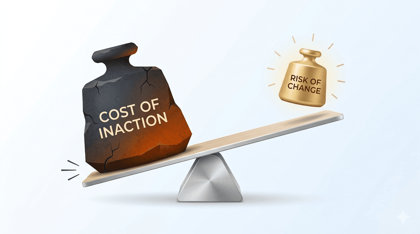 Cost of inaction vs risk of change