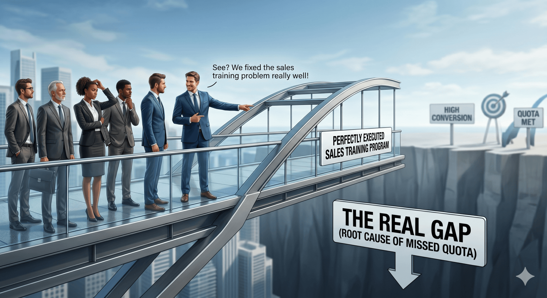 Sales training gap leads to missed quota